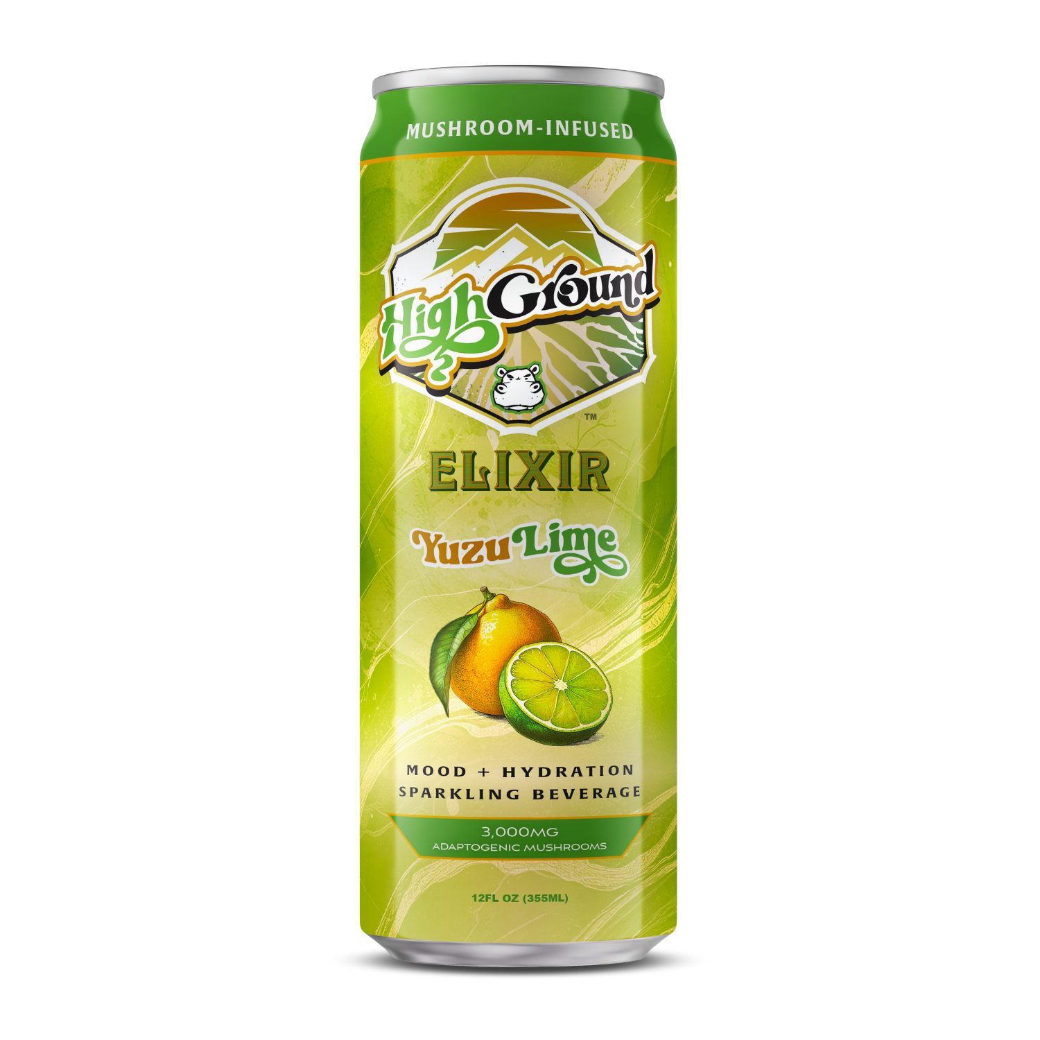 Adaptogenic Mushrooms Mood + Hydration Sparkling Drink - Yuzu Lime